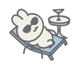 Rabbit plume sticker #11739404