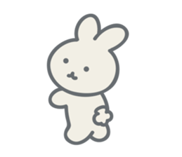 Rabbit plume sticker #11739405