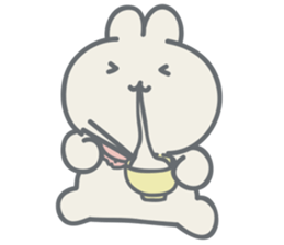 Rabbit plume sticker #11739406