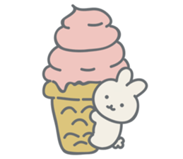 Rabbit plume sticker #11739411