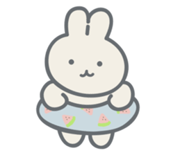 Rabbit plume sticker #11739412