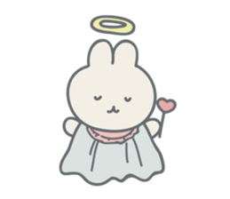 Rabbit plume sticker #11739415