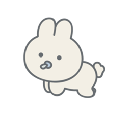 Rabbit plume sticker #11739418