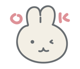 Rabbit plume sticker #11739422
