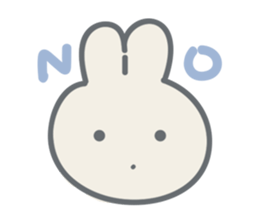 Rabbit plume sticker #11739423