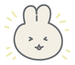 Rabbit plume sticker #11739424