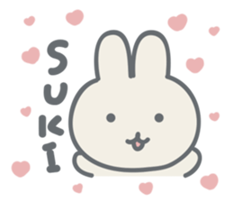 Rabbit plume sticker #11739427