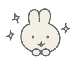 Rabbit plume sticker #11739430