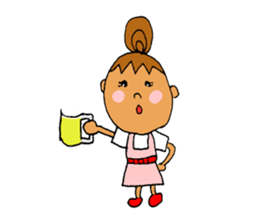 cute girl of house sticker #11740206