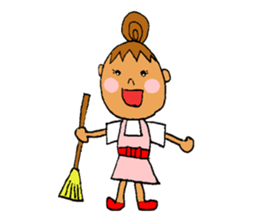 cute girl of house sticker #11740212