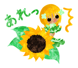 Sticker of sunflower girls sticker #11740334