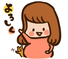 Pregnant women sticker sticker #11741504