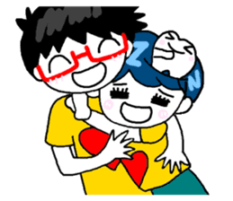 Tooth sister and dad even Acha sticker #11741906