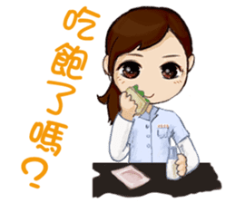 Small peach sixth-grade life sticker #11742325