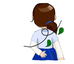 Small peach sixth-grade life sticker #11742340