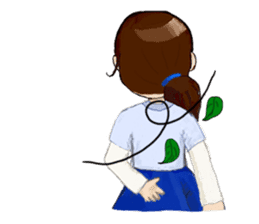 Small peach sixth-grade life sticker #11742340