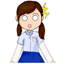 Small peach sixth-grade life sticker #11742341