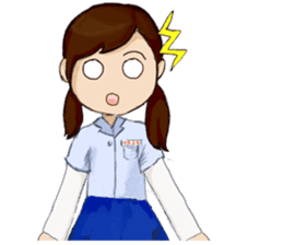 Small peach sixth-grade life sticker #11742341