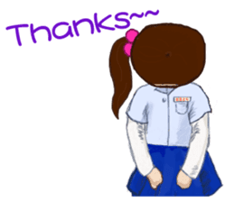 Small peach sixth-grade life sticker #11742343