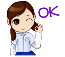 Small peach sixth-grade life sticker #11742344