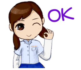 Small peach sixth-grade life sticker #11742344