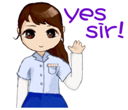 Small peach sixth-grade life sticker #11742346