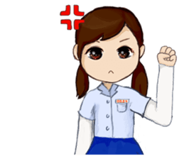 Small peach sixth-grade life sticker #11742351