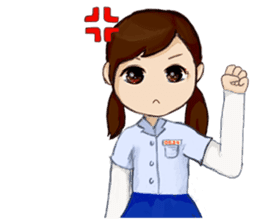 Small peach sixth-grade life sticker #11742351