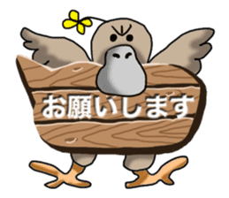 Various creatures to sign sticker #11742504