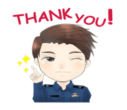 Call me "Num Kaow" of Navy Blue sticker #11743578