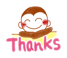 Cheerful little monkey sticker #11744123