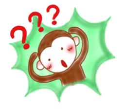 Cheerful little monkey sticker #11744132