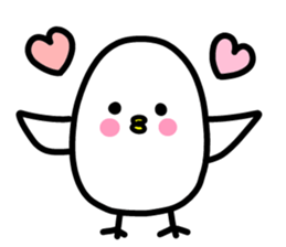 The feelings of the bird sticker. sticker #11746655