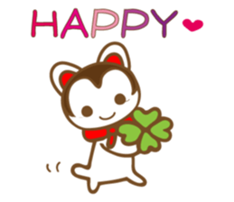 "HAPPY WANKO" [English] sticker #11747100