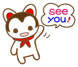 "HAPPY WANKO" [English] sticker #11747119