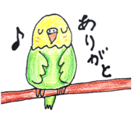 Happiness carry parakeet of Herb sticker #11747161