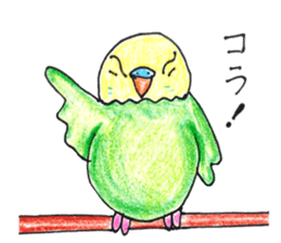 Happiness carry parakeet of Herb sticker #11747182