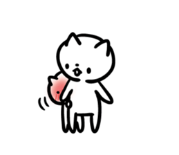 Earnestly shy cat 2 sticker #11747672