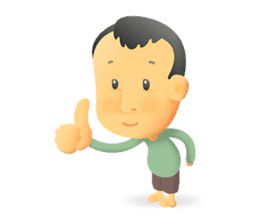 Cute Boy with Green T-Shirt sticker #11749802