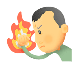 Cute Boy with Green T-Shirt sticker #11749804