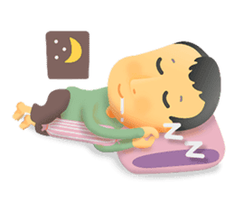 Cute Boy with Green T-Shirt sticker #11749810