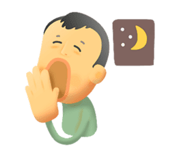 Cute Boy with Green T-Shirt sticker #11749811