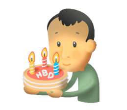 Cute Boy with Green T-Shirt sticker #11749815