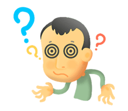 Cute Boy with Green T-Shirt sticker #11749816