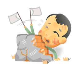 Cute Boy with Green T-Shirt sticker #11749829