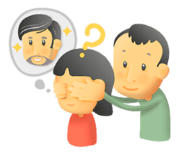 Cute Boy with Green T-Shirt sticker #11749830