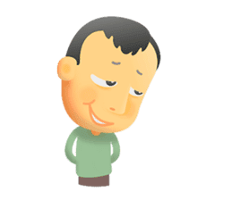 Cute Boy with Green T-Shirt sticker #11749834