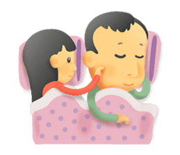 Cute Boy with Green T-Shirt sticker #11749838