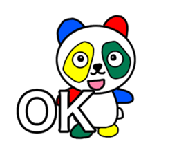 Colorful panda1 sticker #11750161