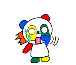 Colorful panda1 sticker #11750165